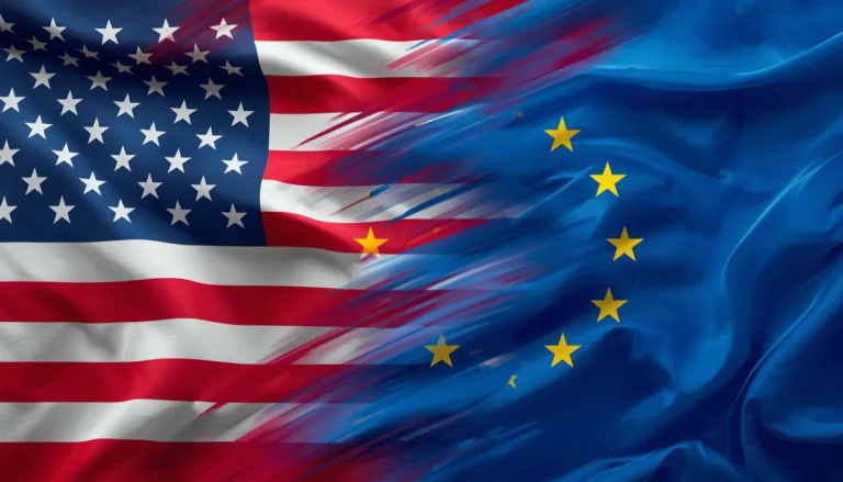 EU USA flag fusion